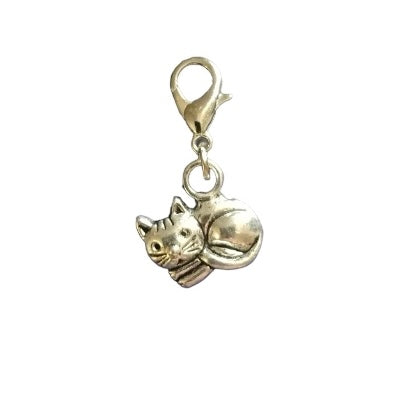 Silver Cat Bridle Charm